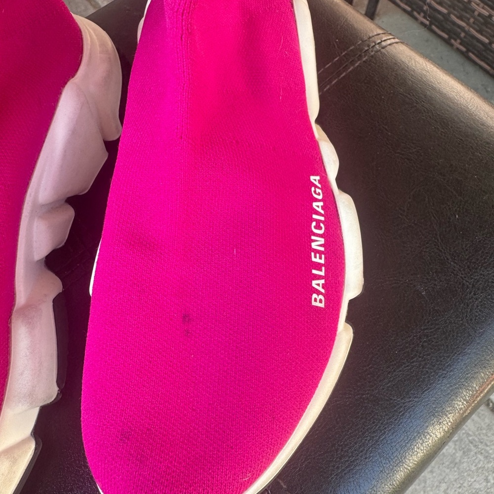Balenciaga Women's Fuchsia Slip-On Sneakers - Picture 5 of 7